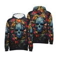 thumbnail image 6 of Bingfone Butterfly Flower Skull A Men's Drawstring Hoodie Long Sleeve Pocket Sweatshirts-Medium, 6 of 6
