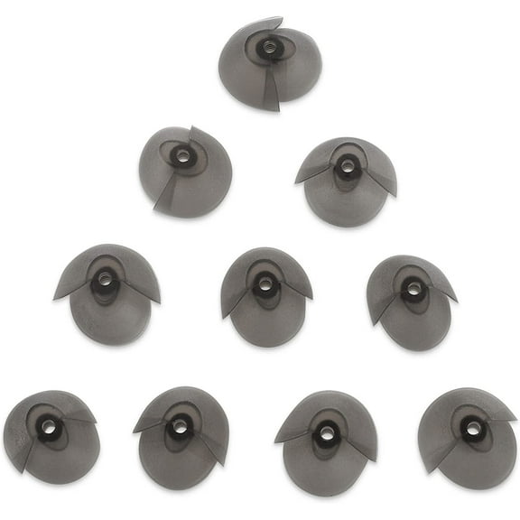 MEDca Hearing Aid Standard Receiver Tulip Domes Compatible for BTE Hearing Amplifiers (10) Dark Grey