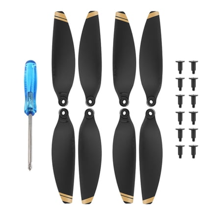 Bigstone 1 Set 4726F Drone Propellers Portable Noiseless Compact Replacement Blades Drone Accessories for DJI Mavic Mini 2(Golden)