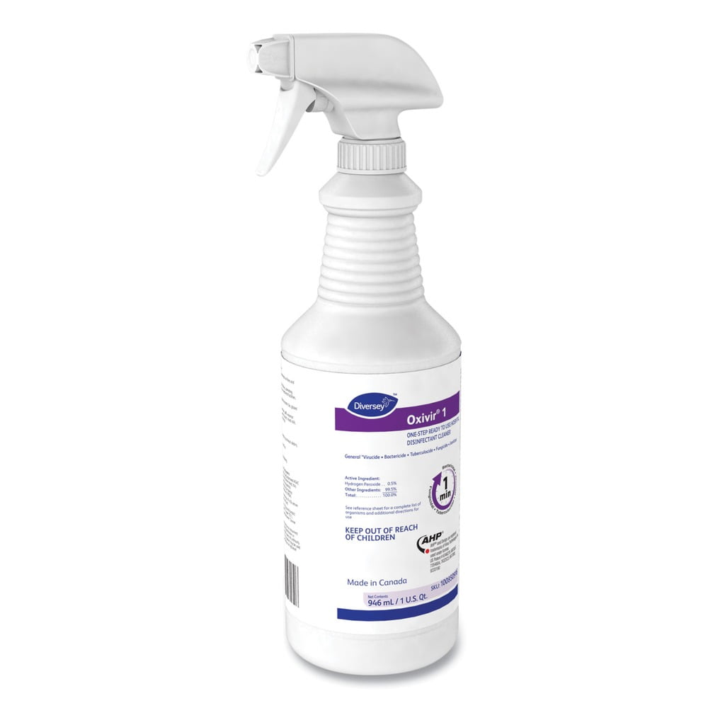 Diversey Oxivir 1 RTU Disinfectant Cleaner 32 oz Spray Bottle 12/Carton 100850916