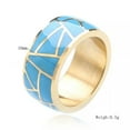 thumbnail image 5 of 10mm Stainless Steel AAA Band Men/Womens Silver/Gold-Color Ring Size 7-12, 5 of 6