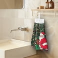 thumbnail image 3 of ZIATUBLE Xmas Santa Claus Hanging Kitchen Towel Reusable Tea Towels for Kitchen with Snap Button Dish Towel Hand Towels Set 3 Piece with Hanging Loop Hand Tie Towel Elastic Kitchen Hand Towels, 3 of 7
