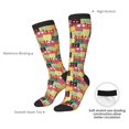 thumbnail image 5 of Picia Women Crew Soft Moisture-wicking Socks Cute Cartoon Cat Pattern Design Cotton Socks, One Size fit All, 5 of 9