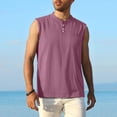 thumbnail image 4 of Vest Tops for Men, Solid Color V Neck Sleeveless Base Layer Top, Polyester Casual Summer Wear, 1 Pc, 4 of 6