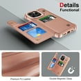 thumbnail image 7 of for iPhone 15 Pro Wallet Case with Credit Card Holder,RFID Blocking,PU Premium Bling Diamond Leather Double Magnetic Clasp Kickstand Heavy Duty Protective Cover for iPhone 15 Pro, Rosegold, 7 of 7