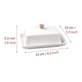 thumbnail image 3 of TOP! Ceramic Butter Dish with Sealed Lid for Kitchen Organization, Ideal Cafe, Fridge, Cake Shop & Baking Use Small, 3 of 4