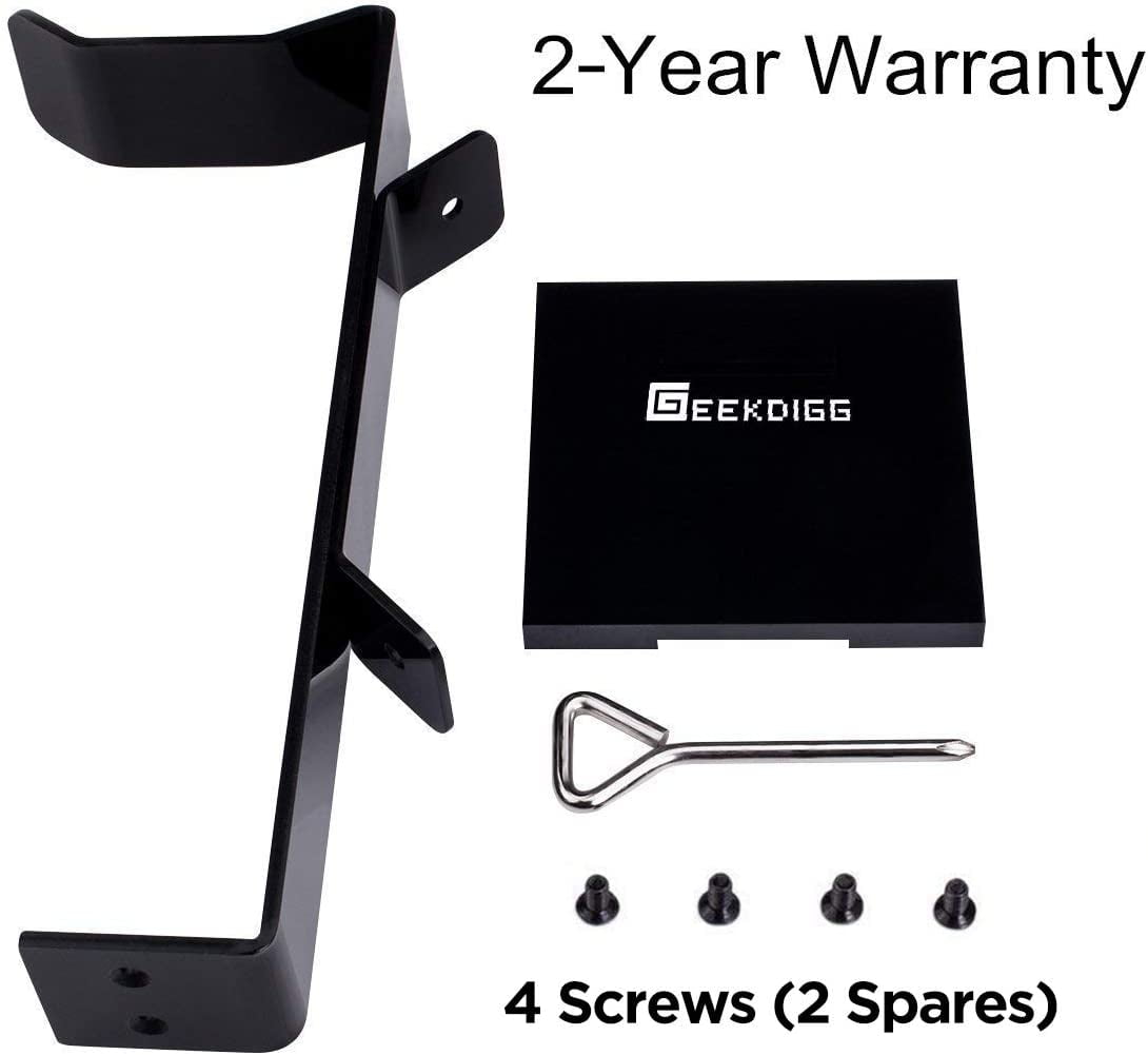 Geekdigg Gaming Headset Headphone Stand Holder with Cable Organizer & Cellphone Stand - Black