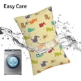 thumbnail image 6 of Salouo Colorful Rabbit Pattern Pillow Cases,1PC Pillow Covers with Envelope Closure Decorative Pillow Case for Bed Couch,Pillows Not Included-14"x20", 6 of 6