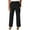 Black, variant on Womens Comfort Waist Classic Pants White XL
