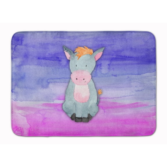 Donkey Watercolor Machine Washable Memory Foam Mat