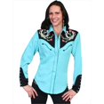 thumbnail image 1 of Womens Western Shirt - Turquoise, Large, 1 of 1