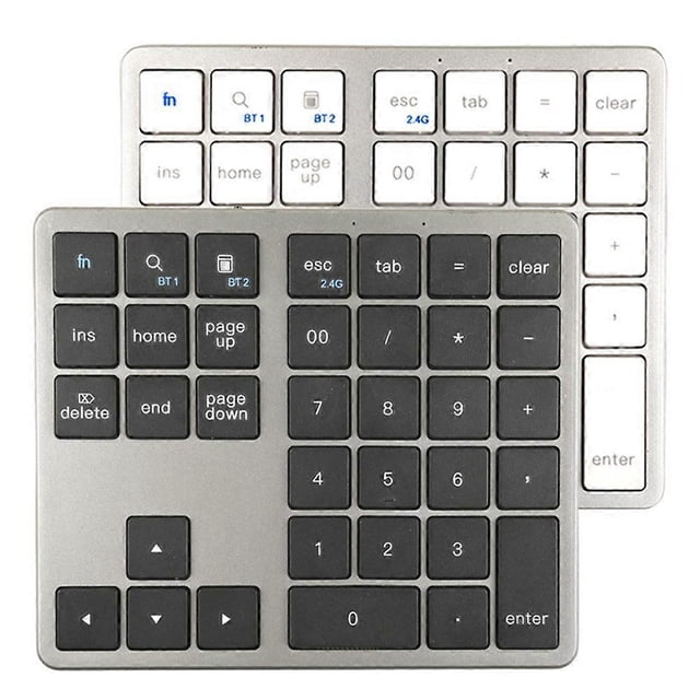 2.4G Bluetooth Number Pad Ultra-Thin Wireless Numpad USB Rechargeable Numeric Keypad for IOS Android