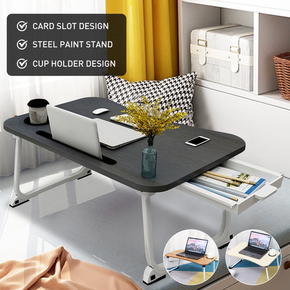 Stoneway Laptop Bed Desk,Portable Folding Lap Desk Bed Table Standing