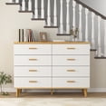thumbnail image 2 of YYAo Modern White 8-Drawer Dresser for Bedroom - Ample Storage Wide Chest of Drawers, Sturdy & Safe, 2 of 14