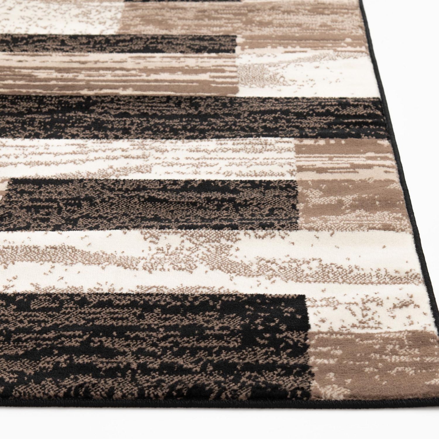 Hometrends Alo Cream and Black Woven 5x7 Area Rug, Modern Casual Area Rug