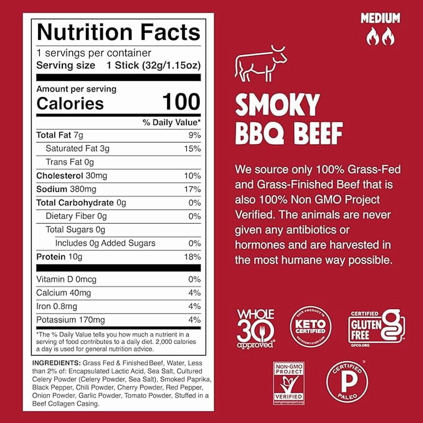 Chomps 6 Flavor Variety Trial Pack - Grass-Fed & Finished Beef and Venison