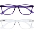 thumbnail image 1 of OPULIZE NYX Reading Glasses with Blue Light Blocking for Women Men, Rectangular Frame with UV & Eyestrain Protection, 1 of 7
