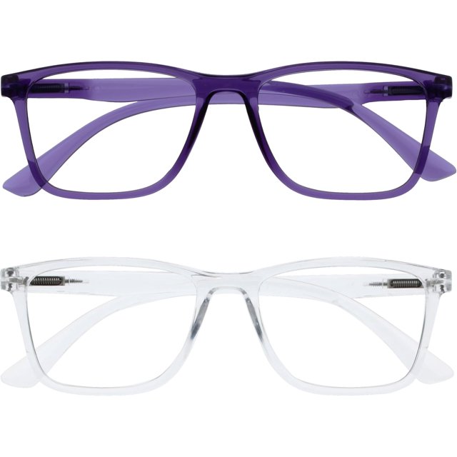 OPULIZE NYX Reading Glasses with Blue Light Blocking for Women Men, Rectangular Frame with UV & Eyestrain Protection