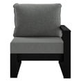 thumbnail image 2 of WestinTrends Montara Outdoor Patio HDPE Right Arm Facing Sectional Corner Chair with Patio Cushions, Black/Gray, 2 of 15