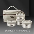 thumbnail image 1 of Lunch Box Portable Insulated Lunch Container Set Stackable Bento Stainless Steel Lunch Container, 1 of 5
