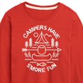 thumbnail image 3 of Instant Message - Camping - Campers Have S'more Fun - Toddler & Youth Long Sleeve Graphic T-Shirt, 3 of 6