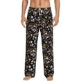 thumbnail image 2 of Goofa Daisies Flowers Printed Soft Pajama Pants for Men, Wide Leg Comfy Casual Lounge Yoga Pants-Medium, 2 of 9
