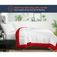 thumbnail image 2 of SGI Microfiber Comforter Set King Size Blood Red Two Tone Style 3 PC, 2 of 5