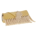 thumbnail image 4 of Parkland Collection Inca Yellow Variegated Cotton Throw Blanket, 50 x 60 Decorative Couch Throw, 4 of 4