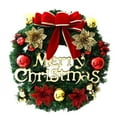 thumbnail image 2 of Christmas Wreath Merry Christmas Front Door Ornament Wall Artificial Pine Garland Outdoor Christmas Wreath, Christmas Wreaths for Front Door Outside, Christmas Door Wreath with Hanger for Party Decor, 2 of 2
