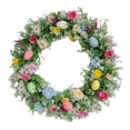 thumbnail image 1 of Corona de flores de huevo de Pascua Corona de puerta de primavera y verano Corona de flores artificiales para 45cm, 1 of 9