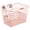 Blush, variant on Apollo Detachable Front Bike Basket Steel Half-Mesh with Integrated Detachable Hooks and Built-In Handle, Easy Assembly and Portability for Bicycles
