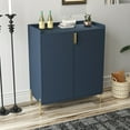thumbnail image 5 of Noble House Solhill 31.5" 2-Door Wine Bar Cabinet, Wooden Wine Rack Liquor Cabinet, Adjustable Shelves, Kitchen, Blue, 5 of 11