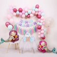 thumbnail image 5 of Otra decoración de jardín Conjunto de 2 globos gigantes de sirena feliz de 95 cm para tema marino Fiesta de cumpleaños Decoración de boda Púrpura, 5 of 5