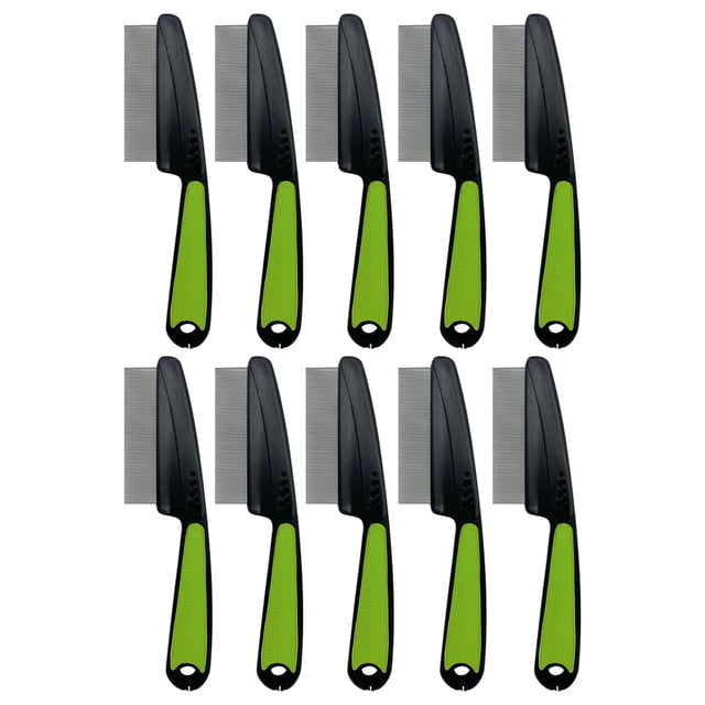 Stainless Steel Flea Comb for Pet Grooming and Gentle Coat Care on Dogs Cats with Fine Teeth Design 10PCS