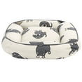 thumbnail image 4 of SAFAVIEH Hound Small Pillow Style Dog Bed, Ivory/Grey, 4 of 8