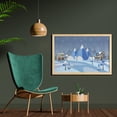 thumbnail image 2 of Landscape Wall Art with Frame, Wintry Outdoor Scene of Suburban Buildings and Houses in a Mountainous Setting, Printed Fabric Poster for Bathroom Living Room, 35" x 23", Multicolor, by Ambesonne, 2 of 2