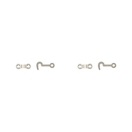 

National Hardware DLDA-9056 National Hardware N211-017 Hooks And Staples 2-1/2 Inch Satin Nickel On Steel 2 Pack