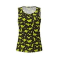 thumbnail image 3 of Picia Cute Cartoon Dinosaurs Green Silhouette Pattern Pattern Women's Workout Tank Top,Breathable Activewear,Slim Fit Athletic Top,Versatile Workout Moisture-wicking top-XX-Large, 3 of 9
