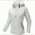 thumbnail image 5 of Omewoold Women Lightweight Jackets Waterproof Hooded Raincoat Packable Atheletic Jacket Hiking Windbreaker Rain Jacket With Pockets, White M, 5 of 11