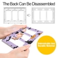 thumbnail image 4 of Yayeee Rocker Switch Wall Plate 2-Gang 4.7"x4.6" Home Decorative Outlet Cover, Light Purple Halloween Black Cat, 4 of 6