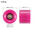 thumbnail image 2 of Unique Bargains Roues de Longboard 60 mm avec Roulements ABEC-11 Roues de Rue pour Planches à Roulettes Cruiser 80 A, Rouge Rose Doré, Lot de 4, 2 of 4