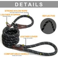thumbnail image 3 of Fida Durable Slip Lead Dog Leash, 6 FT x 1/2" Heavy Duty Dog Loop Leash, Comfortable Strong Rope Slip Leash for Large, Medium Dogs, No Pull Pet Training Leash with Highly Reflective, Black, 3 of 6