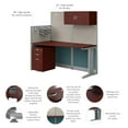 thumbnail image 3 of Office in an Hour Cubicle Desk with Storage in Hansen Cherry - Engineered Wood, 3 of 10