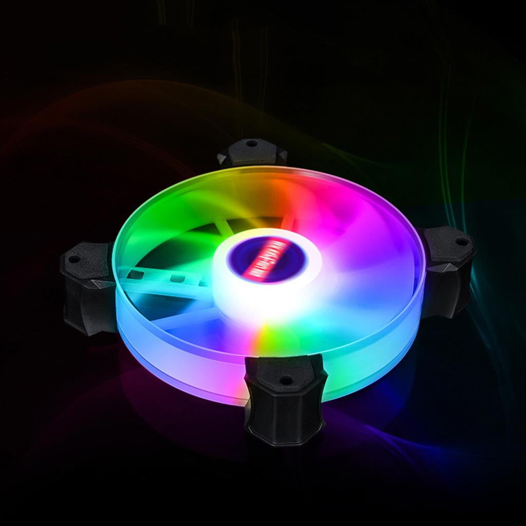 120mm LED RGB Desktops Round PC Computer Case Cooling Fan, Easy to