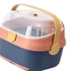 thumbnail image 2 of Caja de almacenamiento para taza de lactancia para recién nacidos con gran capacidad para la alimentación del bebé, rejilla de secado portátil para biberones de color azul, 2 of 5