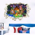 thumbnail image 4 of Minecraft huir etiqueta de la pared de dibujos animados anime 3D minecraft autoadhesivo PVC etiqueta removible para pared, 4 of 5