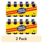 (2 pack) GOYA Malta Malt Beverage, 7 fl oz Glass Bottle, 10 Count, Non-Alcoholic Drink