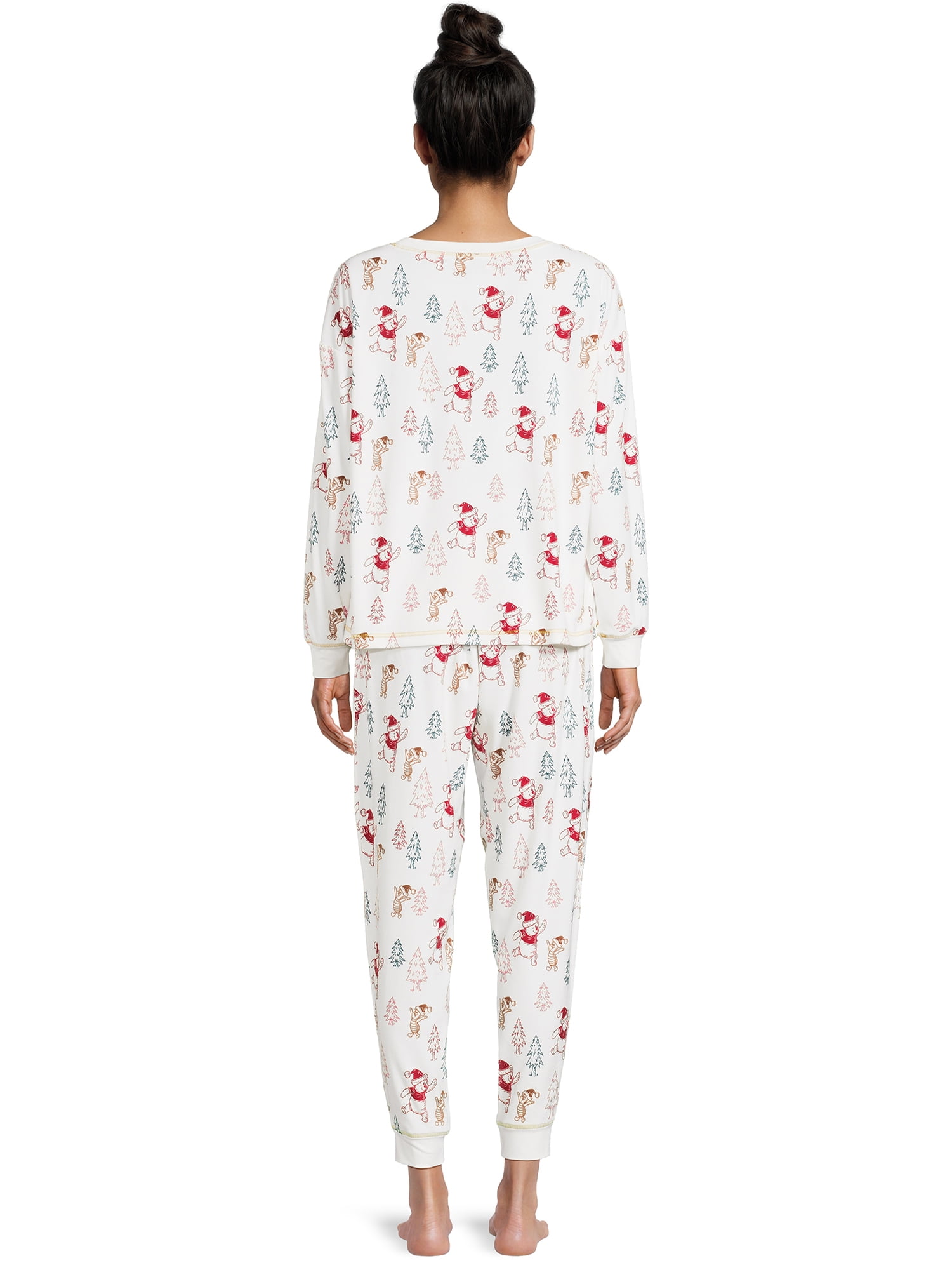 Winnie the Pooh Women's Christmas Top and Pants Pajama Set, 2-Piece, Sizes S-3X