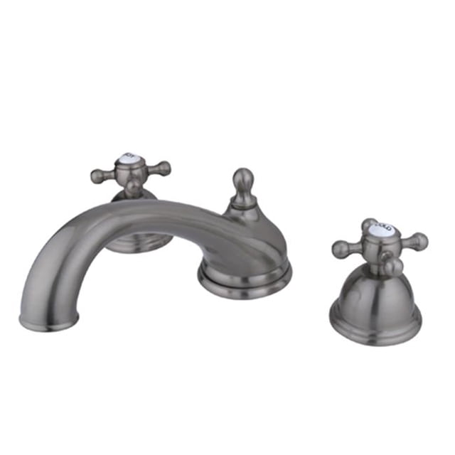8 Inch -18 Inch Widespread Roman Tub Filler - Satin Nickel