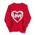 thumbnail image 5 of qucoqpe Sweatshirt for Women, Valentines Day Sweatshirt for Women, Cozy Letter Print Crewneck Pullover Long Sleeve Shirts Top, 5 of 6